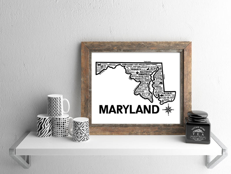 Maryland Map Print