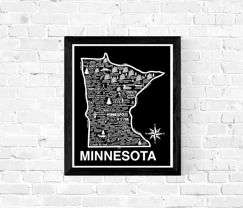 Minnesota Map Print
