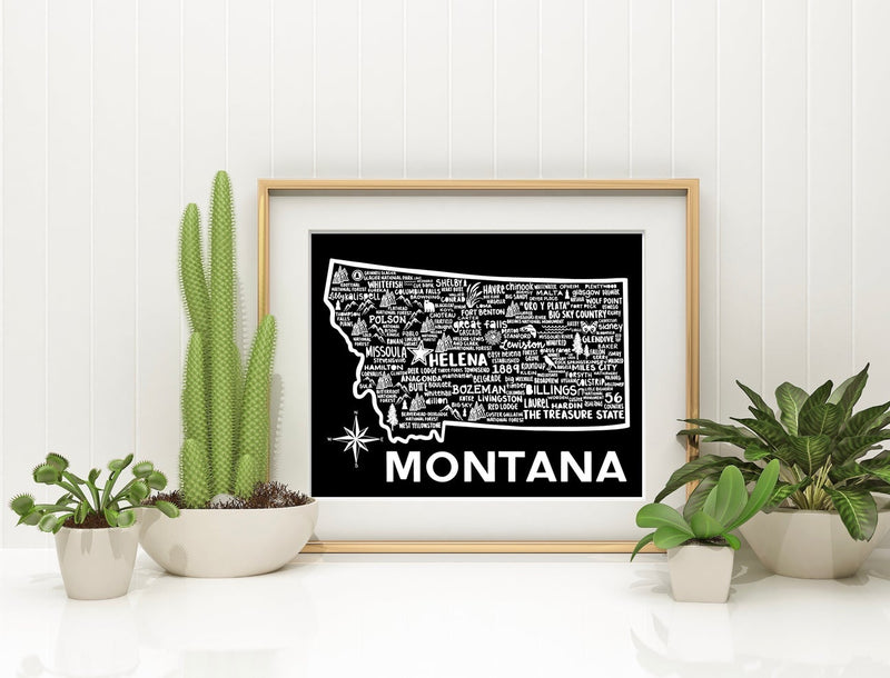 Montana Map Print