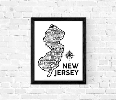 New Jersey Map Print