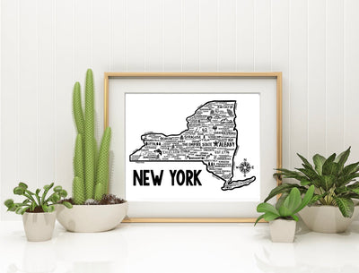 New York Map Print