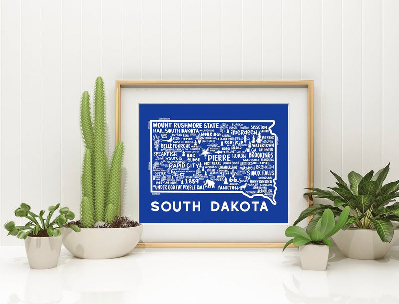 South Dakota Map Print