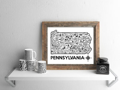 Pennsylvania Map Print