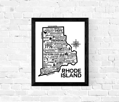 Rhode Island Map Print