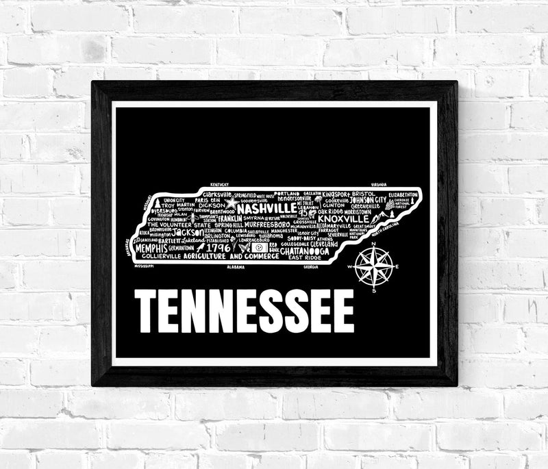 Tennessee Map Print