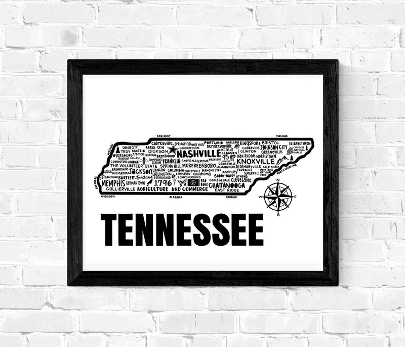 Tennessee Map Print