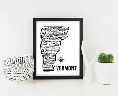 Vermont Map Print