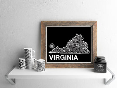 Virginia Map Print