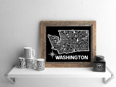 Washington Map Print