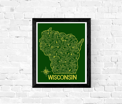Wisconsin Map Print