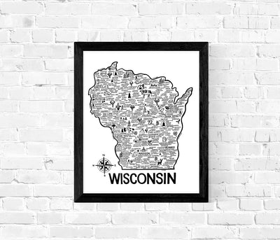 Wisconsin Map Print