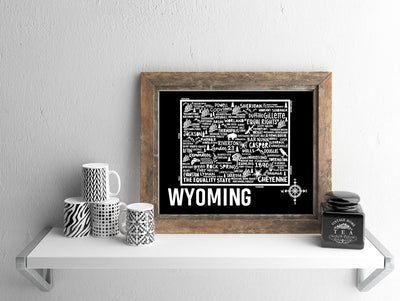 Wyoming Map Print
