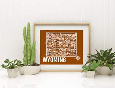 Wyoming Map Print