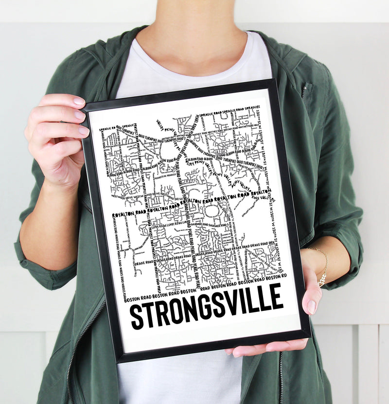 Strongsville Ohio Map Print