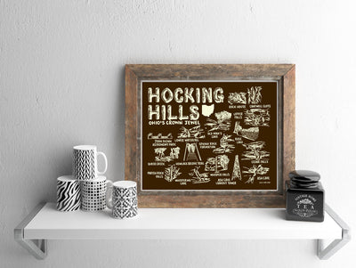 Hocking Hills Map Print