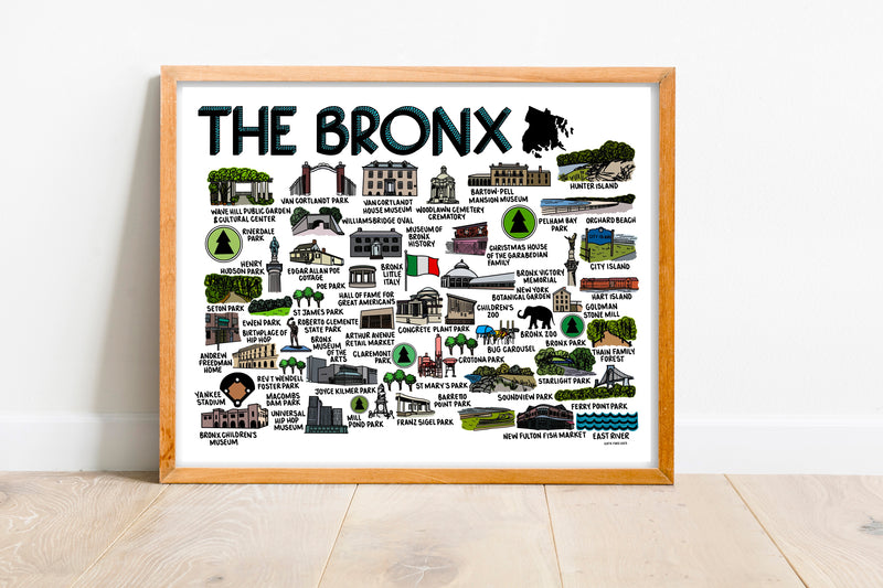 The Bronx New York Map Print