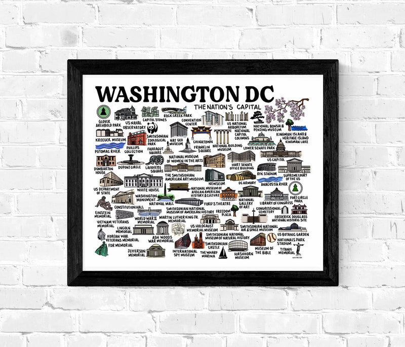 Washington DC Map Print