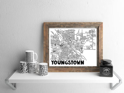 Youngstown Map Print