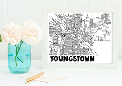 Youngstown Map Print