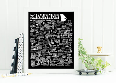 Savannah Map Print