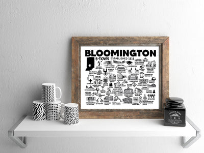 Bloomington Map Print
