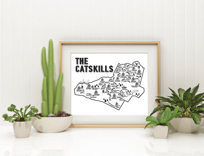 The Catskills Map Print