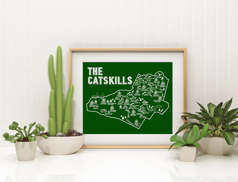The Catskills Map Print