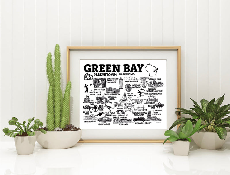 Green Bay Map Print