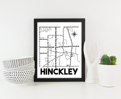 Hinckley Ohio Map Print