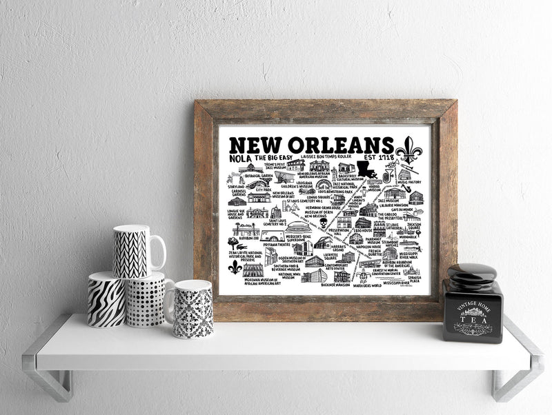 New Orleans Map Print