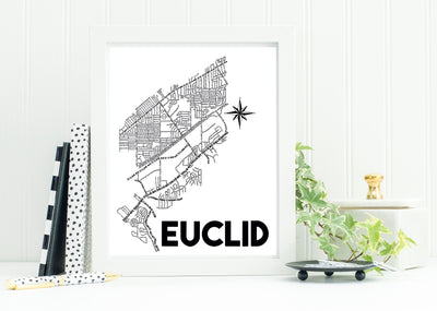Euclid Ohio Map Print