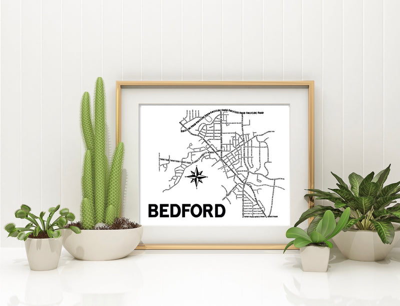 Bedford Ohio Map Print