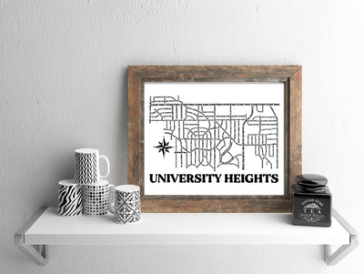 University Heights Ohio Map Print