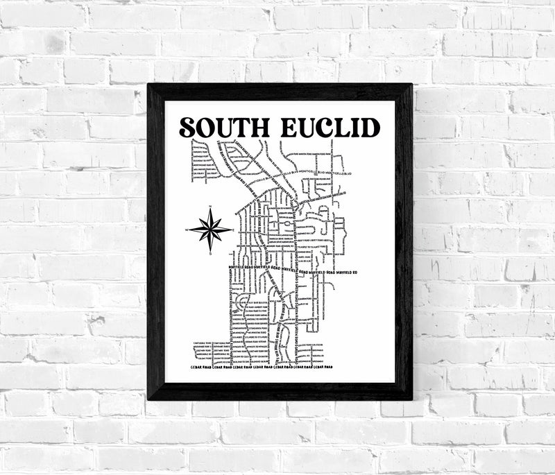 South Euclid Ohio Map Print