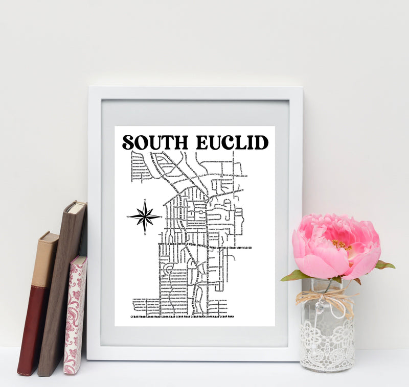 South Euclid Ohio Map Print
