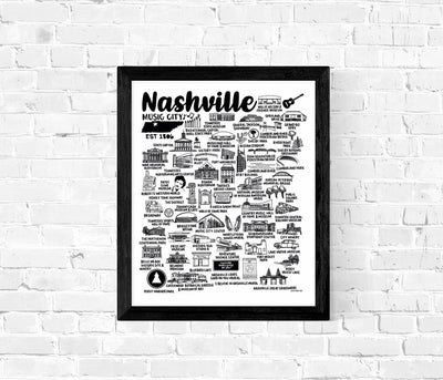 Nashville Map Print