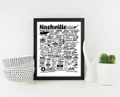 Nashville Map Print