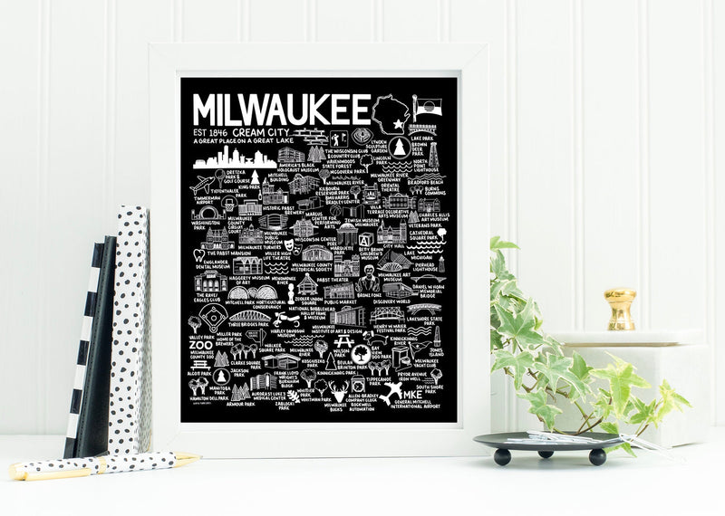 Milwaukee Map Print