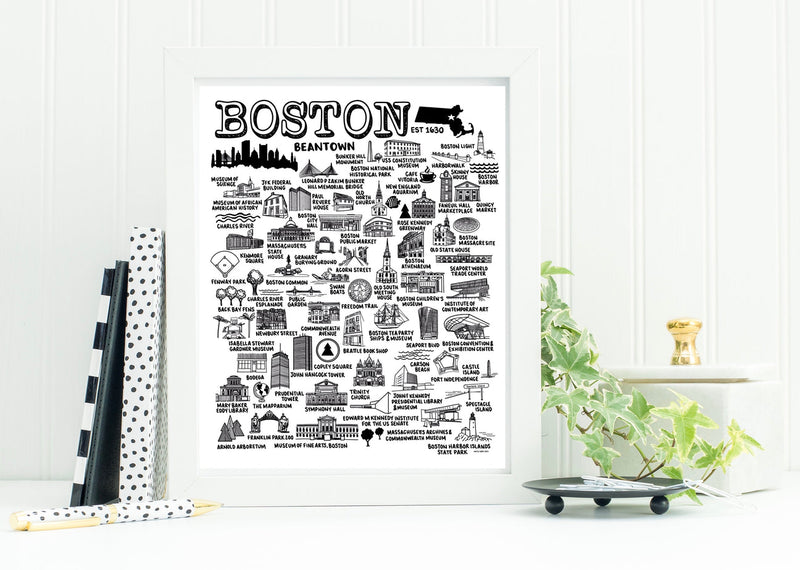 Boston Map Print
