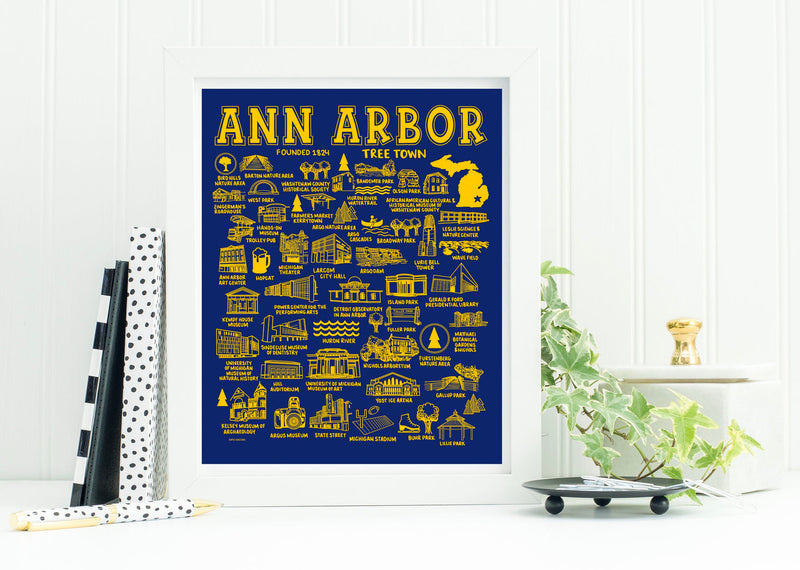 Ann Arbor Map Print