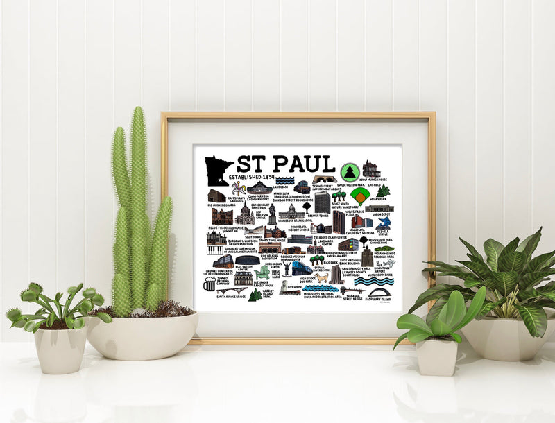 St Paul Map Print