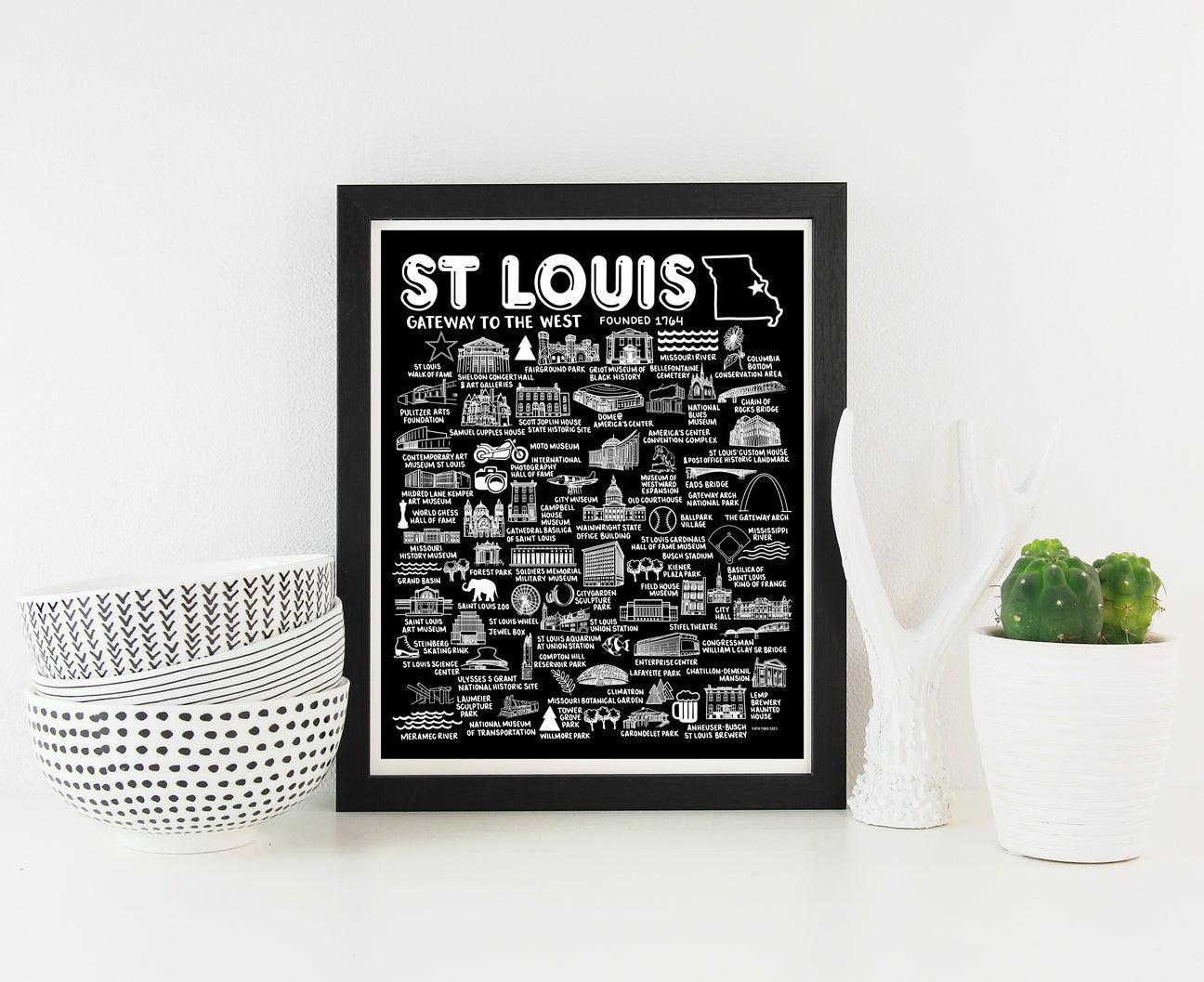 Map of St. Louis Leather Clutch – Missouri History Museum Shop