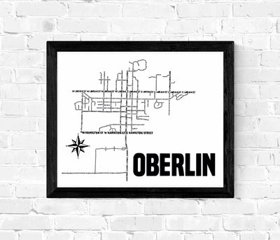 Oberlin Ohio Map Print