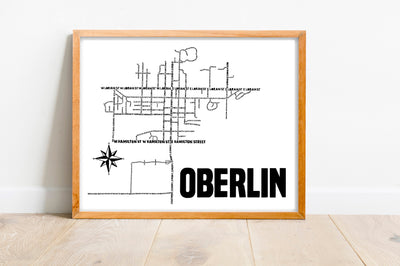 Oberlin Ohio Map Print