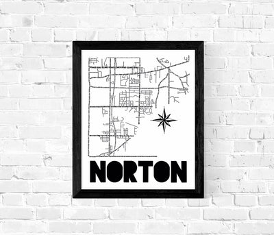 Norton Ohio Map Print