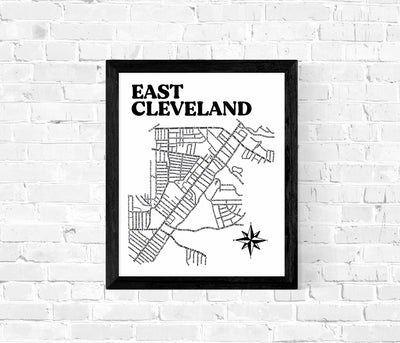 East Cleveland Ohio Map Print