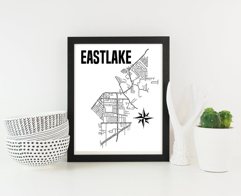 Eastlake Ohio Map Print