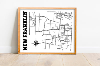 New Franklin Ohio Map Print