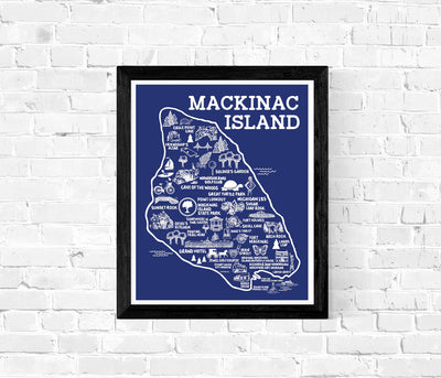 Mackinac Island Map Print