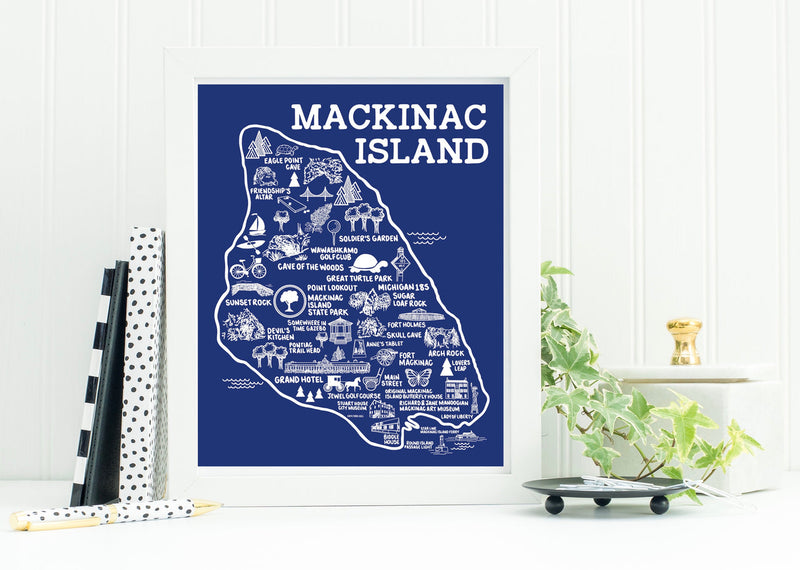 Mackinac Island Map Print